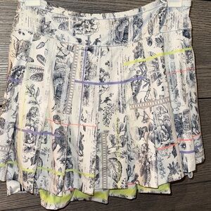 Lucky in Love Navy and White Patterned Skirt